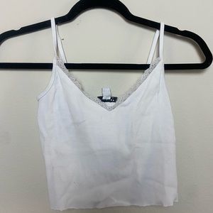 white lace tank top